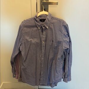Polo by Ralph Lauren Blue Dress Shirt Gingham Pattern